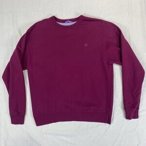 Champion Pullover Sweater Size L Maroon 2010’s Long Sleeve Cotton Blend